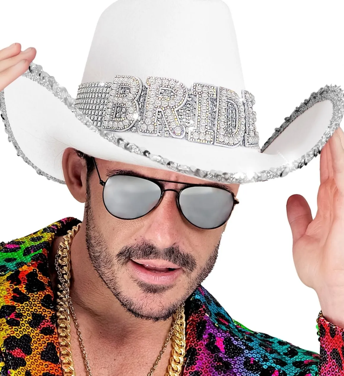 Cowboyhatt, vit BRIDE