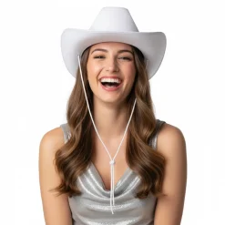 Cowboyhatt, vuxen vit