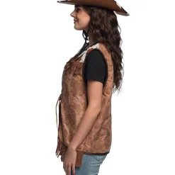 Cowboyväst, brun M