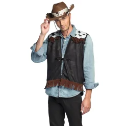 Cowboyväst, svart L/XL