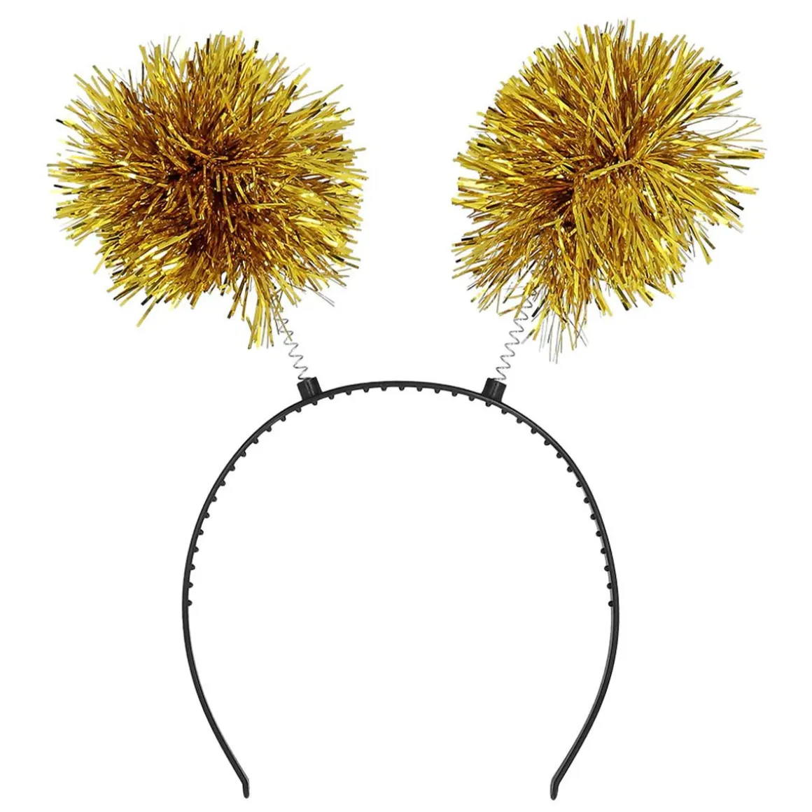 Diadem, pompom guld