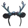 Diadem, renhorn svartglitter