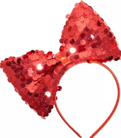 Diadem, rosett röd