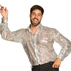 Discoskjorta, silver