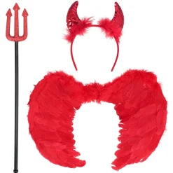 Djävulset, horn, vingar och gaffel 58 cm