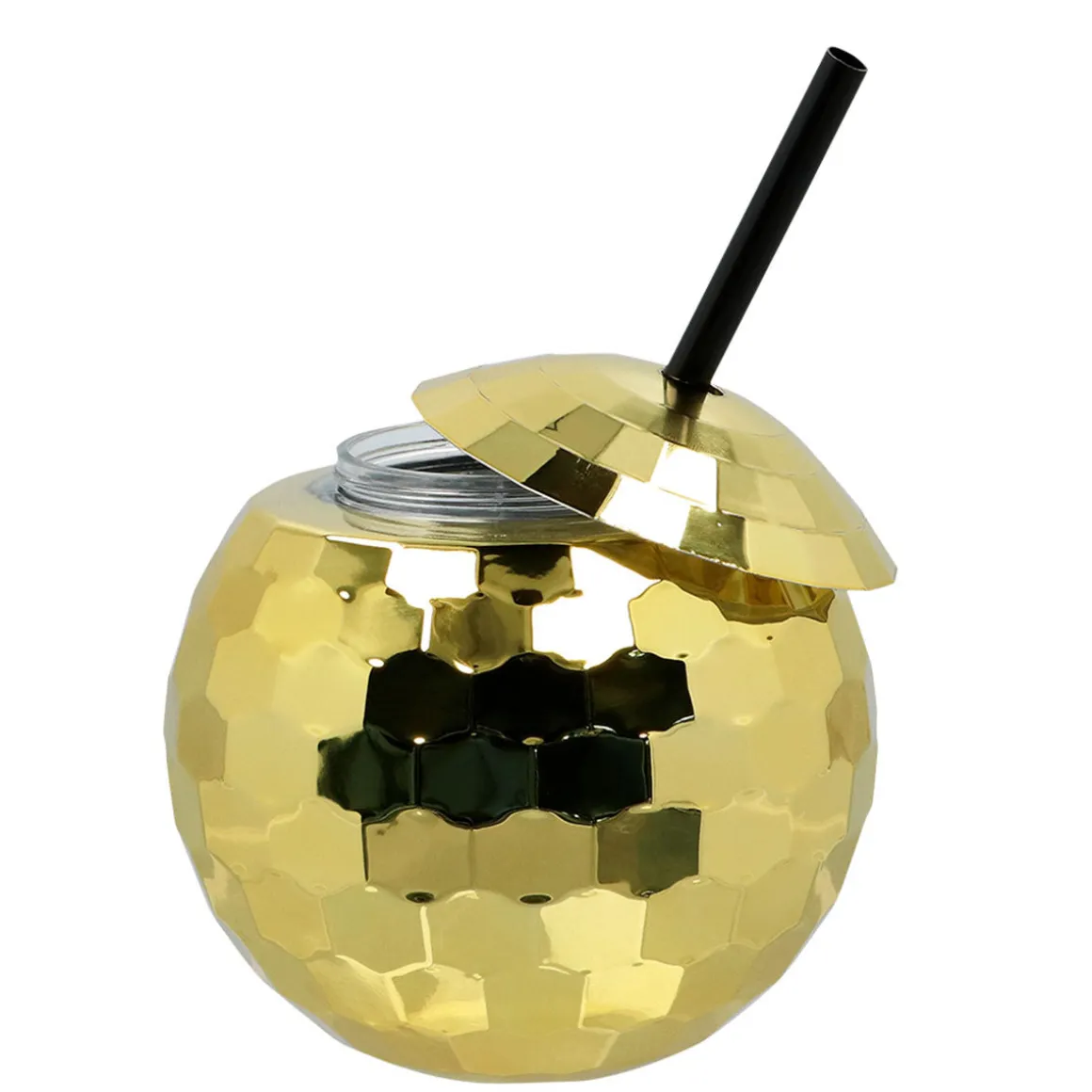 Drinkglas, discoboll guld
