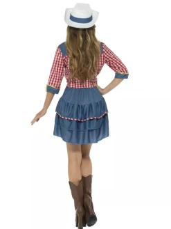 Dräkt, rodeo doll blå S