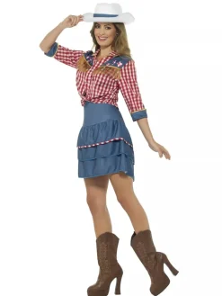 Dräkt, rodeo doll blå S