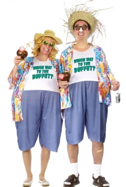 Dräkt, tjock turist buffé