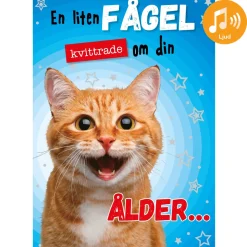 Dubbla kort med ljudeffekt, ..Fågel....