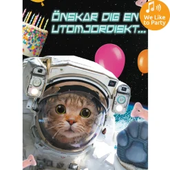 Dubbla kort med ljudeffekt, utomjordiskt