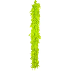 Fjäderboa, neon grön 50 g 180 cm