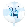 Folieballong, baby boy blå 46 cm