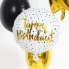 Folieballong, birthday dots black 45 cm