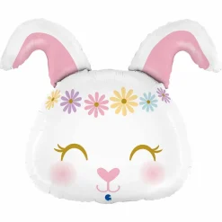 Folieballong, blommig kanin 59 cm