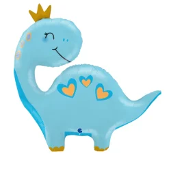 Folieballong, Blue Dino Shape 71 cm