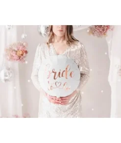 Folieballong, bride to be vit 45 cm