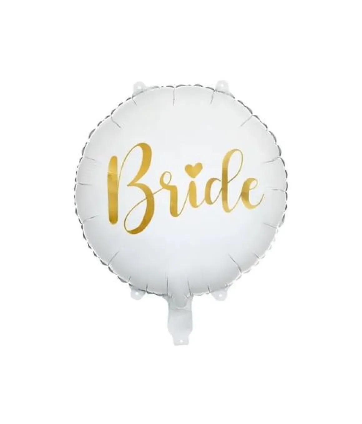 Folieballong, bride vit 45 cm