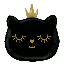 Folieballong, cat princess black 66 cm