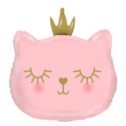 Folieballong, cat princess pink 66 cm