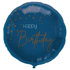 Folieballong, elegant true blue 45 cm