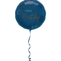 Folieballong, elegant true blue 45 cm