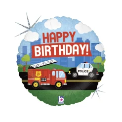Folieballong, emergency vehicle B-Day 45 cm