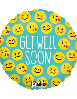 Folieballong, Emoji Get Well 45 cm