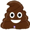 Folieballong, emoji poo 45 cm