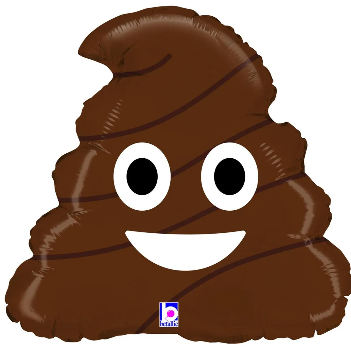 Folieballong, emoji poo 45 cm