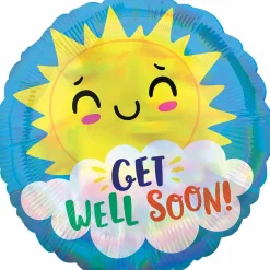 Folieballong, get well soon suncloud 45 cm