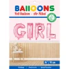 Folieballong, girlang GIRL rosa