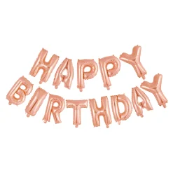 Folieballong, girlang happy birthday rosé