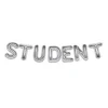 Folieballong, girlang student silver 35 cm