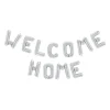 Folieballong, girlang welcome home silver