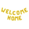 Folieballong, girlang welcome home guld