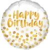 Folieballong, golden birthday party 45 cm
