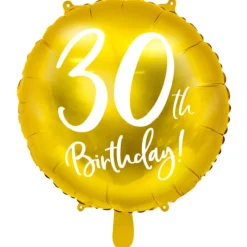 Folieballong, happy birthday 30th 45 cm