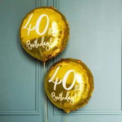 Folieballong, happy birthday 40th 45 cm