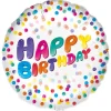 Folieballong, happy birthday confetti 45 cm