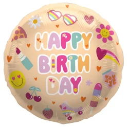 Folieballong, happy birthday boho girlz 45 cm