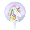 Folieballong, happy birthday enhörning 46 cm