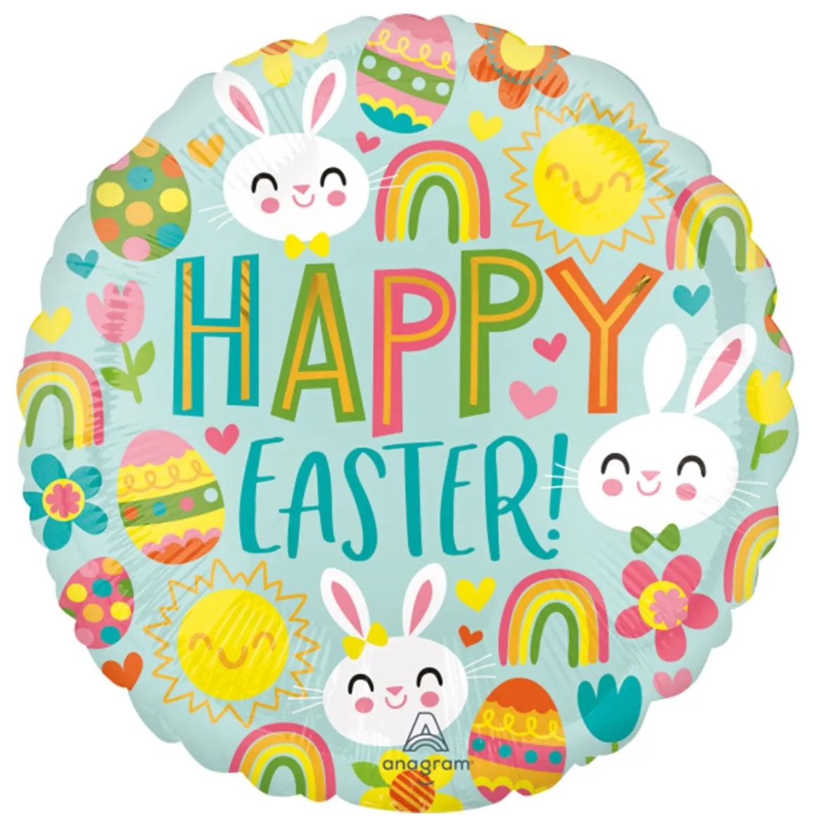 Folieballong, happy easter 43 cm