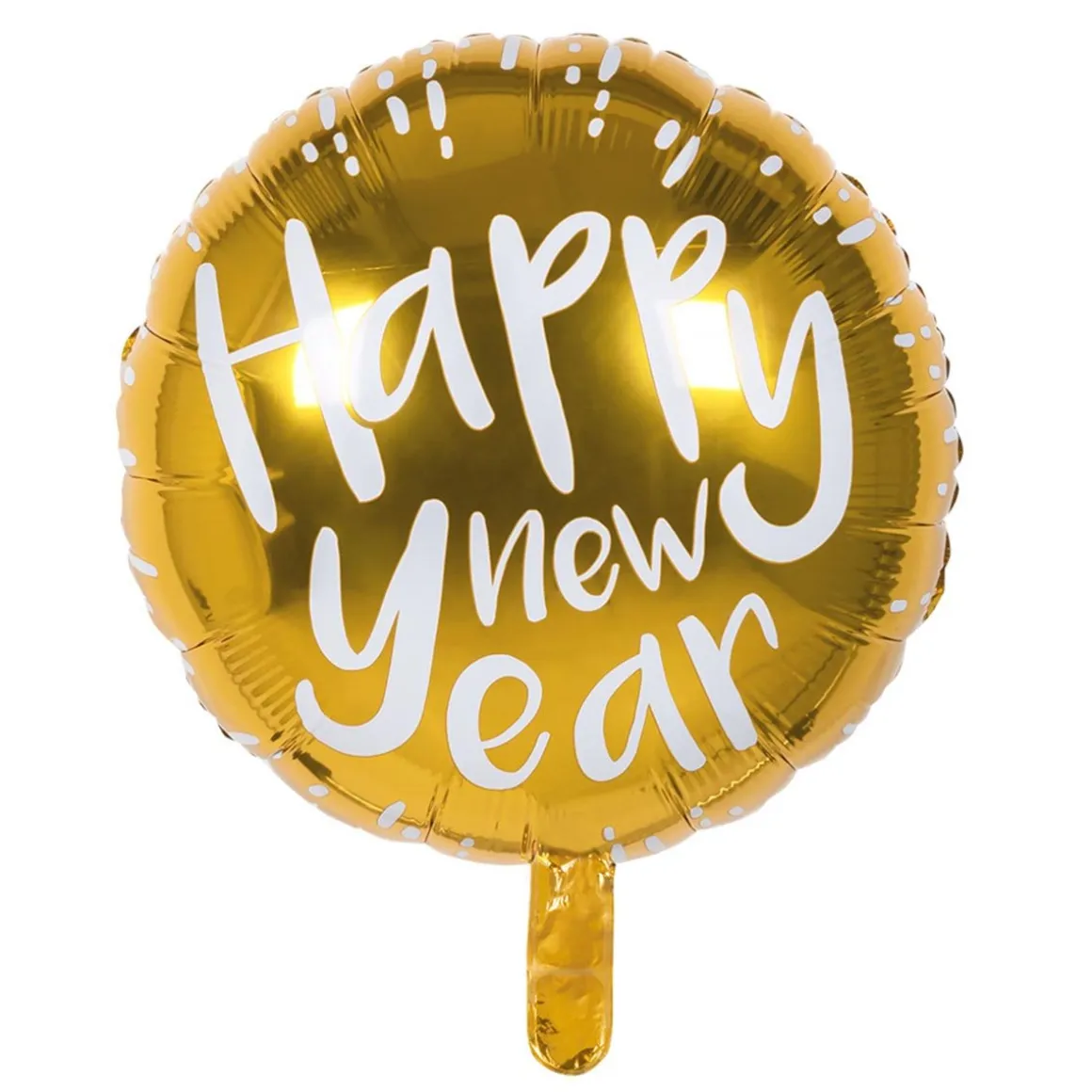 Folieballong, happy new year guld 45 cm