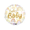 Folieballong, hello baby rainbow 46 cm