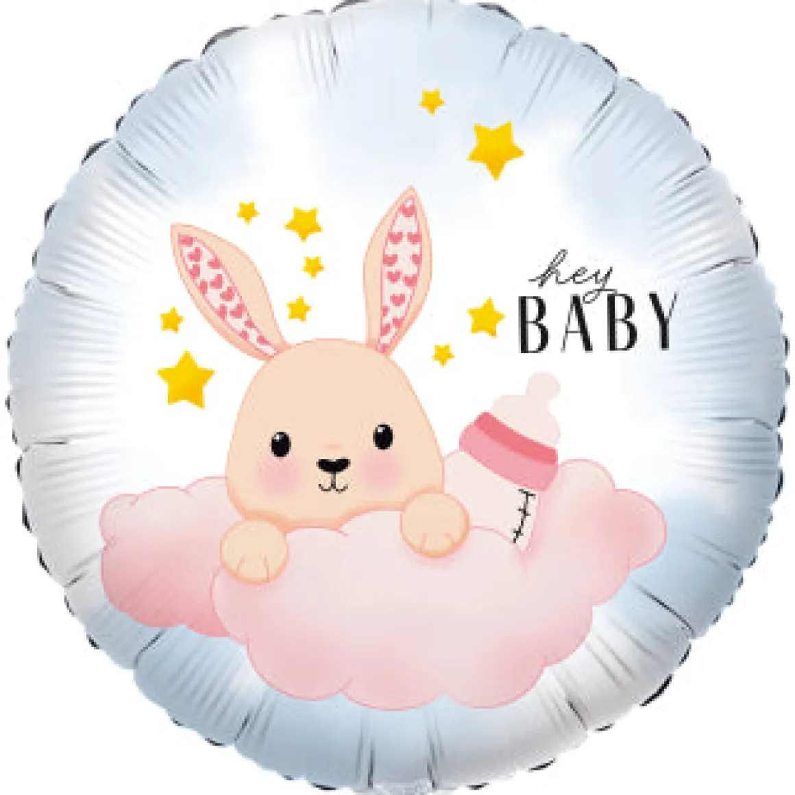 Folieballong, hey baby bunny 45 cm