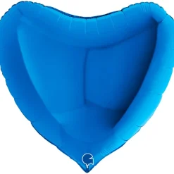 Folieballong, hjärta blå 91 cm