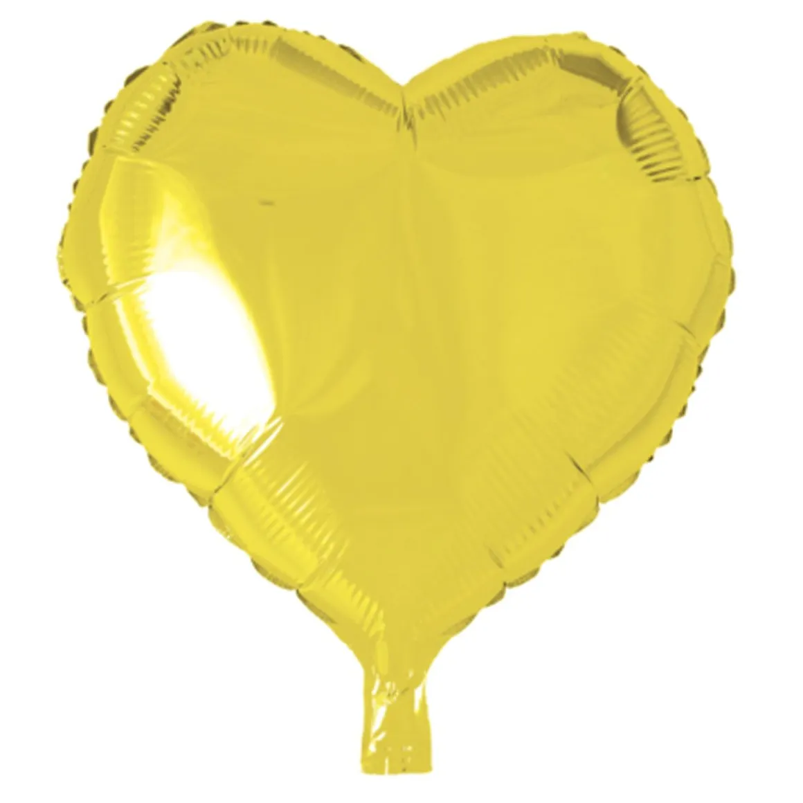 Folieballong, hjärta gul 45 cm