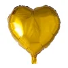 Folieballong, hjärta guld 45 cm