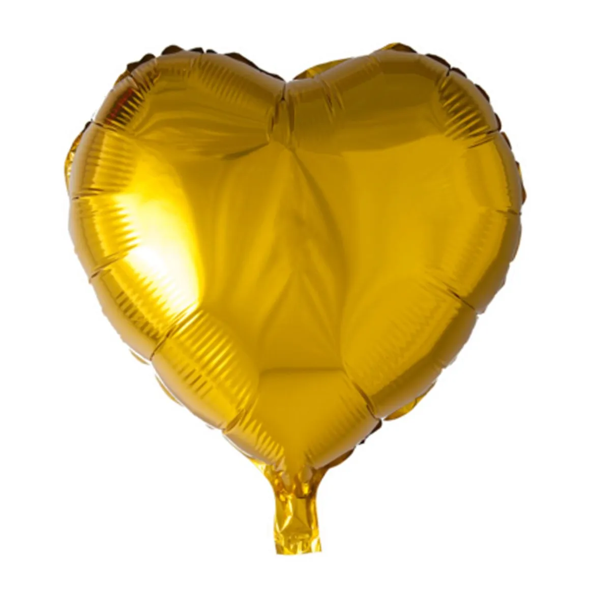 Folieballong, hjärta guld 45 cm